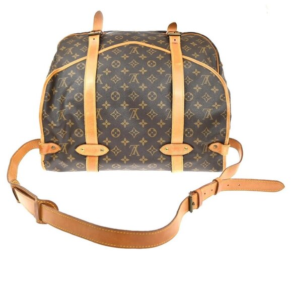 LOUIS VUITTON Logo Saumur 43 Shoulder Bag Monogram Leather Brown M42252 98MA210 - Picture 5 of 16